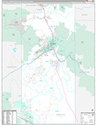 Santa Fe Metro Area Wall Map Premium Style